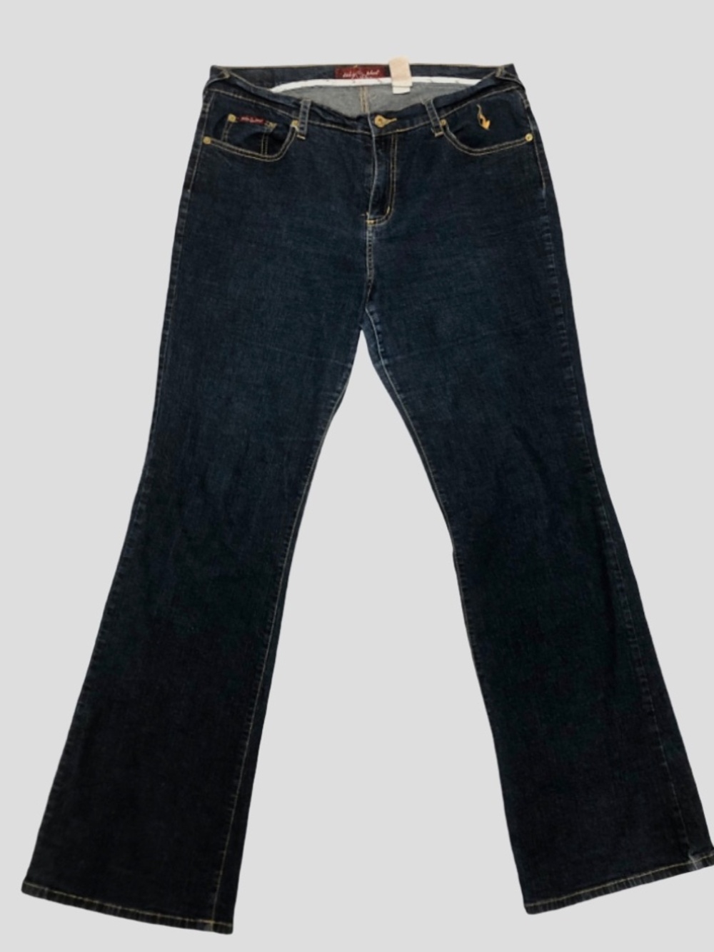 Iconic Vintage Baby Phat Y2K Dark Wash Bootcut Jeans, Cat Logo, Size 16